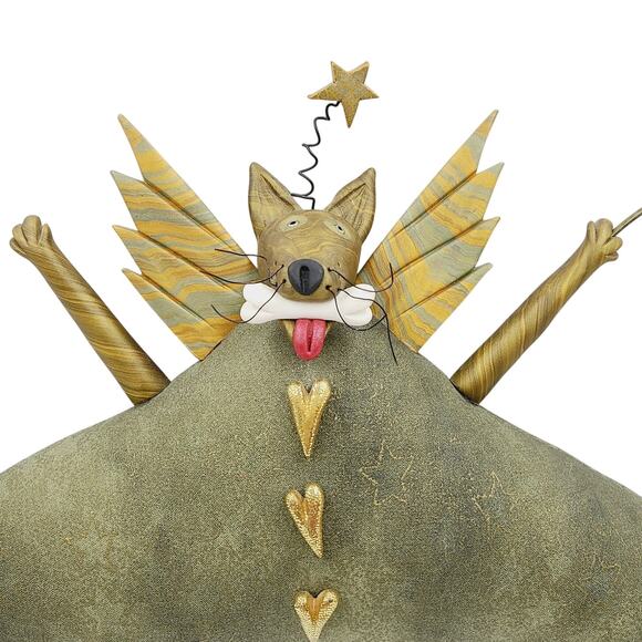 Whimsical Folk Art Christmas Angel Dog, PRE-OWNED - Picture 2 of 4